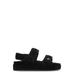 Kira Faux Fur-trimmed Suede Sandals