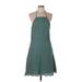 Gap Cocktail Dress - A-Line Halter Sleeveless: Teal Print Dresses - New - Women's Size 12 Tall