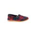 TOMS Flats: Slip-on Stacked Heel Boho Chic Red Shoes - Women's Size 6 - Almond Toe