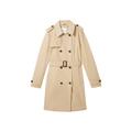 TOM TAILOR Damen Basic Trenchcoat, braun, Uni, Gr. XXL