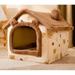 Foldable Dog House Pet Cat Bed Winter Dog Villa Sleep Kennel Removable Nest Warm Enclosed Cave Sofa Pets Supplies