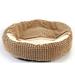 Benepaw Cozy Dog Bed Hooded Fluffy Orthopedic Round Donut Pet Cuddler Anxiety Calming Bed Washable Soft Nonslip Puppy Cat Cave