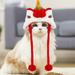 TOOYFUL 2024 New Year Pet Hat Cute Dance Lion Dogs Headwear Pet Supplies Funny Dog Costume for Theme Party Halloween Festival Birthday L