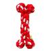 1pc Weaving Teddy Dog Chew Rope Bone Shaped Toys Puppy Cotton Knot Toys Molar Tooth Cleaning Pet Bite Rope Combination Training Set for Pet Dogs(Random Color)