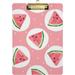 Wellsay Watermelon Polka Dot Pink Clipboards for Kids Student Women Men Letter Size Plastic Low Profile Clip 9 x 12.5 in Golden Clip