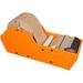 Water Activated Desktop Gum Tape Dispenser Orange With Reinforced Paper Gummed Tape 2.75In X 75 Feet Eco Friendly For Sealing Office Supplies
