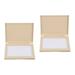 2 Pieces Blank Ink Pad Extra Large Baby Palm Print and Footprint Square Model Office Pads for DIY Craft Stamp Multifunction Plastic