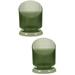 Set of 2 Student Desktop Transparent Pen Holder Storage Box Makeup Brush Stationery Remote Control Green Organizer Pencil Organizers Cute and Accessories Clear