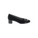 A2 by Aerosoles Heels: Pumps Chunky Heel Classic Black Print Shoes - Women's Size 9 - Round Toe