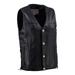Milwaukee Leather USA MADE MLVSM5005 Men s Black Road Whip Premium Motorcycle Leather Vest with Buffalo Snap Buttons 3X-Large