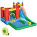 Inflatable Water Slide with Blower 6 in 1 Bounce House Jumping Castle with Pool Climbing Wall Outdoor Backyard Playground