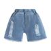 gvdentm Toddler Bike Shorts Girls Running Shorts Kids Drawstring Casual Short with Pockets Girls Workout Clothes Blue 2-3 Years