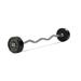 Titan Fitness 60 LB Rubber EZ Curl Fixed Barbell Pre-Loaded Weight Bar for Strength Training & Weightlifting