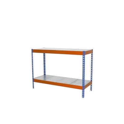 SimonRack Metallregal ohne Schrauben mit Simonforte -Metallschalen 2 Regale. Blau/Orange/Galva Farbe 900x1500x600 mm Image