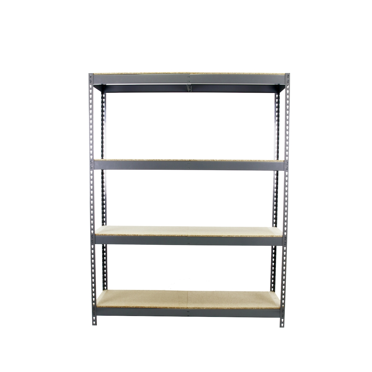 SimonRack Metallregal ohne Schrauben mit Simonforte 4 Regale 4 Regale. Grau/Holzfarbe 2000x1800x450 mm Image