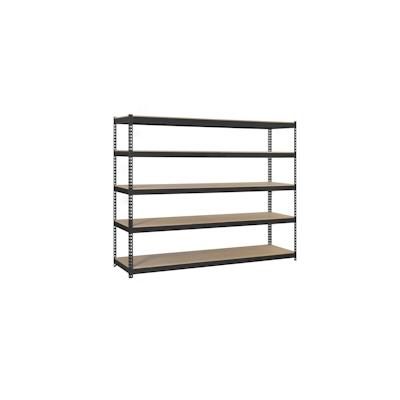 SimonRack Metallregal ohne Schrauben mit Simonforte 5 Regale 5 Regale. Farbanthrazit/Holz 2000x1500x600 mm Image