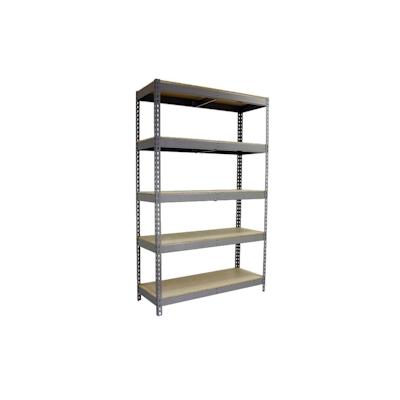 SimonRack Metallregal ohne Schrauben mit Simonforte 5 Regale 5 Regale. Grau/Holzfarbe 2000x2400x900 mm Image