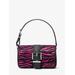 Michael Kors Colby Medium Zebra Print Calf Hair Shoulder Bag Pink One Size