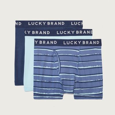 Lucky Brand 3 Pack Cotton Boxer Briefs - Men's Accessories Underwear Boxers Briefs, Size XL