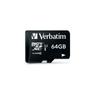 64GB microSDXC - 64 Go - MicroSDXC - Classe 10 - Noir (44014) - Verbatim