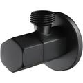 Noir Robinet D'arret wc Laiton Vanne D'arret de Robinet G1/2' Triangulaire Valve pour Douchette