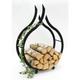 Dandibo - Porte-bûches en forme de flamme, support à bûches de 78 cm, panier à bois, porte-bûches,