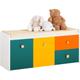 KMB82-W Banc de Rangement pour Livres et Jouets pour Enfant, Coffre à Jouets Enfant, Banc à Jouet