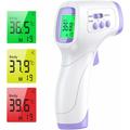 Thermomètre Frontal Adulte Thermometre Infrarouge avec Alerte Fièvre 2 en 1 Thermometre sans