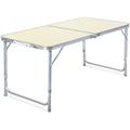 Table de camping pliante 120x60x70cm Réglable en hauteur 55/62/70cm Polyvalente Portable - weiß