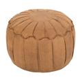 Intérieur Pouf Repose-Pieds Rond - Poufs de Salon - pouf pieds avec remplissage - Tan - Loft 25