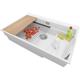Vier Cusine en Granit 78x53 cm Lavabo Cuisine 1 Bac + Kit de Vidage, Évier au meuble 80 cm, Évier à