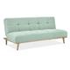 Mobilier Deco - meghan - Banquette clic clac scandinave 3 places vert d'eau