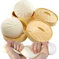 2pack Dumpling Squishy Fidget Toy, Dumpling Stress Ball, Pain farci cuit à la vapeur, Squishies