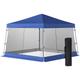 Tonnelle barnum automatique pop-up dim. 3,6L x 3,6l x 2,6H m 4 moustiquaires amovibles 2 zippées