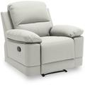 Denys - Fauteuil relax manuel simili cuir gris clair