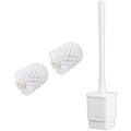 Tlily - Brosse de Toilette avec Support, Brosses Murales pour le Nettoyage de la Salle de Bain,