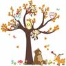 Sticker Mural Animaux De La Jungle Tickers Muraux Enfants Stickers Hibou Decoration Mural Stickers