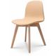 Chaise de salon confortable en tissu anna et pieds en bois naturel style scandinave