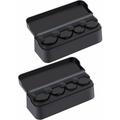 Lot de 2 Monnayeur Noir Boîte de Rangement de Porte-Monnaie de Voiture Monnaie Coin Organizer Porte