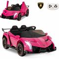 Costway - 12V Lamborghini Voiture Electrique Enfants avec Télécommande 2,4G, Véhicule Electrique