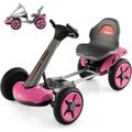 Goplus - Kart électrique à Pédales pour Enfants 12V, Jouet de Voiture avec Volant et Siège