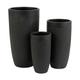 Set de 3 vases argile noir Cintee