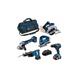 Bosch - kit 5 Outils gsr/gws/gks/gsa/gst + 3 x batterie 18V 4.0Ah Li-Ion - 0615990N39