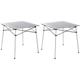 Lot de 2 tables à lattes de camping O'camp Housse de transport inclus - 70 x 70 x 70 cm - Métal