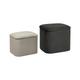 Lot de 2 Poufs Coffre Velours Dani 40cm Gris