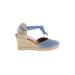 J.Crew Wedges: Blue Solid Shoes - Women's Size 8 - Round Toe