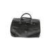 Yves Saint Laurent Leather Satchel: Black Print Bags