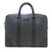 Gucci Bags | Gucci Gg Supreme Business Bag 474135 Blackgray Pvcleather Women | Color: Black/Gray/Red | Size: Os