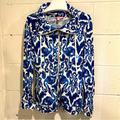 Lilly Pulitzer Jackets & Coats | Lily Pulitzer Zipper Front Jacket Blue Flamingos | Color: Blue/White | Size: Xs