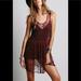 Free People Dresses | Free People Beaded Sheer Mesh Slip Tank Dress | Color: Purple | Size: Xs